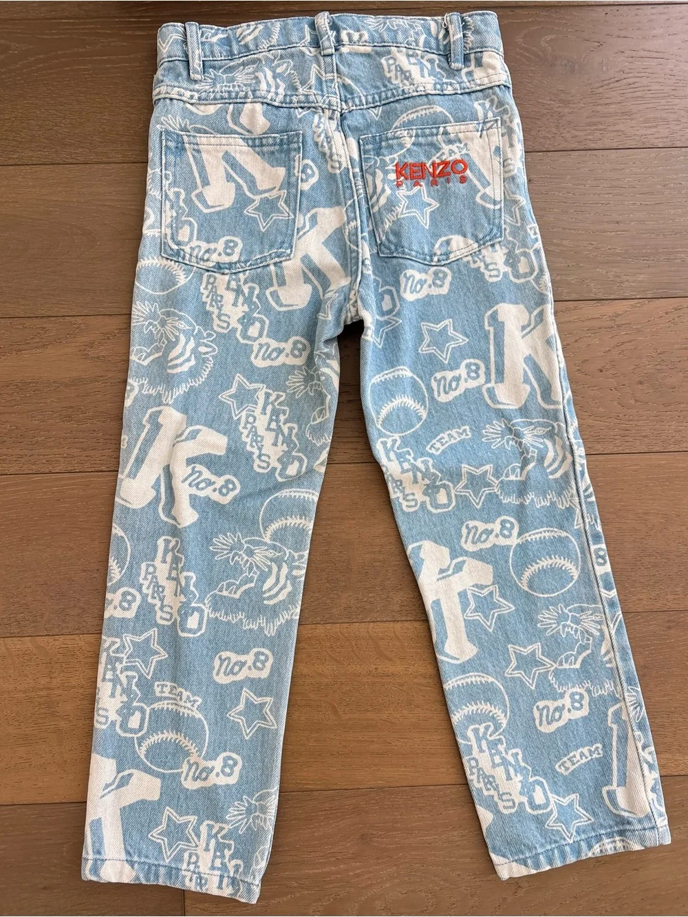Kenzo Light Blue Denim Logo Print Jacket and Jeans Set